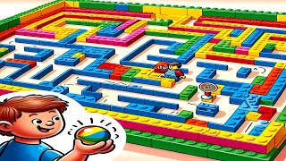 How To Build Lego Duplo Maze – Simple DIY Kids Games [upl. by Ynagoham]