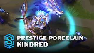 Prestige Porcelain Kindred Skin Spotlight  PreRelease  PBE Preview  League of Legends [upl. by Ailime480]