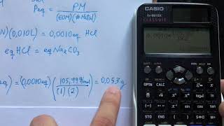 Calcular los gramos de Na2CO3 que reaccionaran con 10ml HCl 01N [upl. by Aliban]