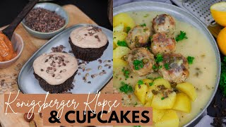 VEGANES ABENDESSEN amp DESSERT » Königsberger Klopse und Rohe ErdnussBananenCupcakes│VEGANUAR 30 [upl. by Erlinna774]