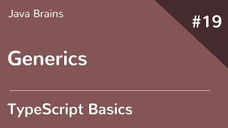 TypeScript Basics 19  Generics [upl. by Server97]