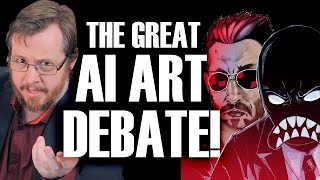 The Great Ai art DEBATE With Shadiversity Adam and Sitch and Sam Fennah [upl. by Sivrep]