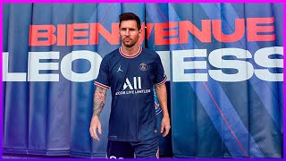 LAS MEJORES FOTOS de la llegada de MESSI AL PSG [upl. by Darrick]