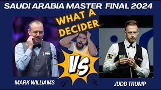 Decider Final Frame  Judd Trump vs Mark Williams  Saudi Arabia Snooker Masters 2024  Duy Snook [upl. by Bael]