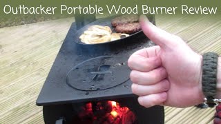 Portable Stainless Steel Wood Burning Camping Cooking Stove Review [upl. by Meehar]