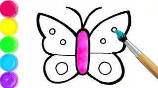 How to draw a Cute and Easy Butterfly  Drawing Art Tutorial Butterfly [upl. by Naitsabes]