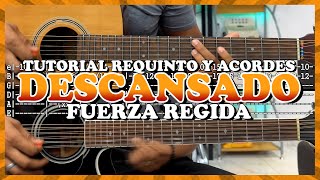 Tutorial  Descansando  Fuerza Regida  Requinto  Acordes  TABS [upl. by Brackely985]