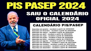 SAIU O CALENDÁRIO DO PIS PASEP 2024 AGORA É OFICIAL VEJA QUAL DATA VOCÊ RECEBE SEU ABONO DO PIS [upl. by Ishmael558]