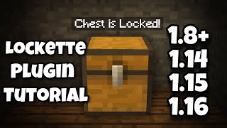 How To Lock Your Chests Furnaces And Doors In My Minecraft Server  114115116 Lockette [upl. by Ylliw107]