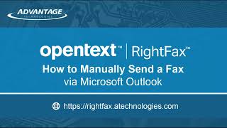 How to Manually Send a Fax in RightFax via Outlook [upl. by Crudden]