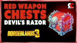 Devils Razor ALL 2 RED CHEST Locations  Borderlands 3 Secret Weapon Caches [upl. by Pessa]