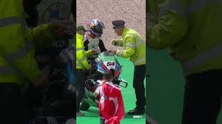 Toprak gets a speeding ticket after Race 1 👮  2024 UKWorldSBK 🇬🇧 [upl. by Elram406]