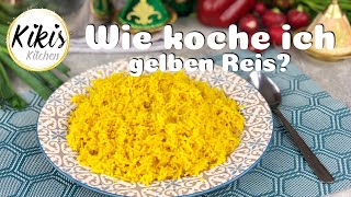 Reis richtig kochen  Gelber Reis Rezept  Gelingsichere Anleitung  türkisch  arabisch  indisch [upl. by Ahsaeit]