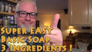 Super Easy Basic Soap Only 3 Ingredients Must know Homestead Skills [upl. by Parthen230]