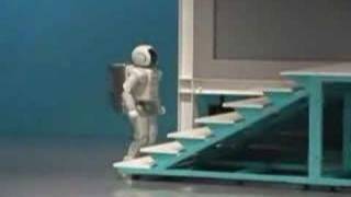 Hondas Asimo Robot buckling on the stairs [upl. by Wynny]