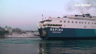 Arrival of ferry MARINA in Piraeus [upl. by Sibby821]