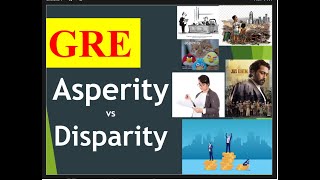 ASPERITY Meaning  DISPARITY Meaning  confusing GRE words with images  gre vocabulary [upl. by Schwing]