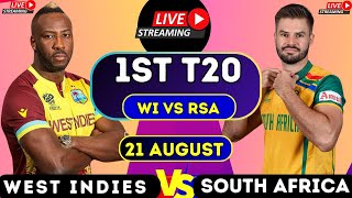 LIVE WEST INDIES vs SOUTH AFRICA 1ST T20 2024  LIVE RSA vs WI 1ST T20  live wi vs sa [upl. by Wachter]