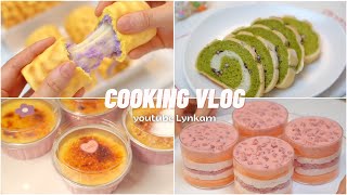 ASMR  VIETSUB  Cách làm Bánh cuộn da hổ Creme brulee Bánh mì matcha đậu đỏ Bông lan dưa hấu [upl. by Crescentia]