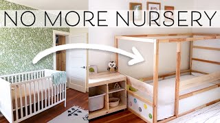 Montessori Baby Room Makeover  Crib to Floor Bed [upl. by Hildick]