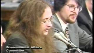 Hackers Testifying at the United States Senate May 19 1998 L0pht Heavy Industries [upl. by Marietta]