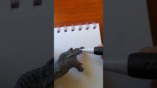 Realistic spinosaurus drawing jurassicworld jurassicpark dinosaur funny memes art [upl. by Mcclelland673]