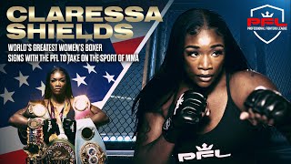 Claressa Shields Officially Enters MMA Signs With The Professional Fighters League [upl. by Takashi]