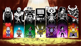 Undertale All Main Boss Battle Themes Pacifist Genocide Final Bosses [upl. by Amocat998]