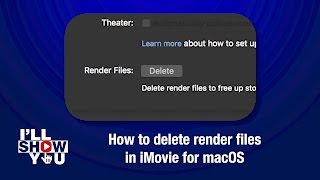 Free up disk space on your Mac How to delete render files in iMovie for macOS [upl. by Anerdna]