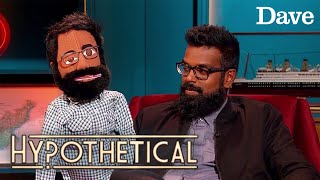 Romesh Ranganathan Fed Up At Wearing A Puppet Of Himself  Hypothetical [upl. by Garmaise805]