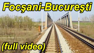 Focsani  Bucuresti  full rear view  train ride  Zugfahrt  romanian routes [upl. by Ulland484]