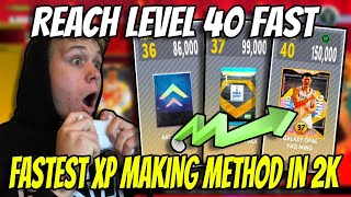 FASTEST WAY TO EARN XP IN MYTEAM REACH LEVEL 40 FAST NBA2K22 [upl. by Yelsnia87]