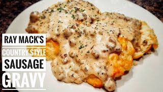 How To Make Southern Style Sausage Gravy  Biscuits and Gravy [upl. by Melan]