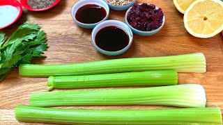 How to Make Delicious and Crunchy Celery Salad [upl. by Abeh]