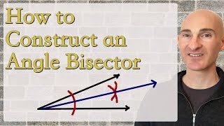 Angle Bisector How to Construct Using Compass Geometry [upl. by Lenny]