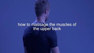 How to massage the upper traps and rhomboid muscles with a percussive massager  Massage therapy [upl. by Lleruj181]