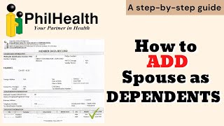 How to add your spouse as beneficiary sa Philhealth  Tips how to add Dependents in PhilHealth [upl. by Anrat]