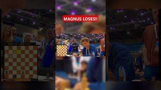 MAGNUS CARLSEN LOSES TO FEDOSEEVshort shorts magnus fedoseev [upl. by Dacia614]