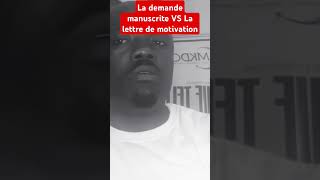 La demande manuscrite VS la lettre de motivation  emploi learning orientationprofessionnelle [upl. by Euphemia]