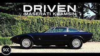 MASERATI KHAMSIN 1976  Test drive in top gear  49 V8 Engine sound  SCC TV [upl. by Nylecyoj190]