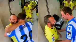 Santi Cazorla and Nacho Monreal Heart Warming Reunion in the Tunnel [upl. by Lund]