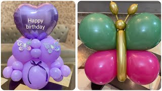 DIY Balloon Centerpiece Decoration Ideas  How to make Balloon Butterfly amp Bouquet [upl. by Yim]