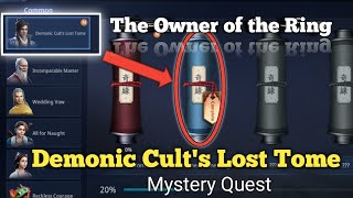 MIR4Mystery Quest  Demonic Cults Lost TomeThe Owner Of The Ring Guide [upl. by Korman]