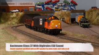 Bachmann Class 37 With Digitrains Sound For ESU And An EM1 Speaker [upl. by Aihsenet]