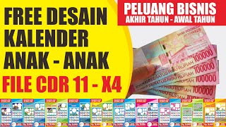 Kalender 2025 tema anak file CDR 11  X4 [upl. by Atteroc394]