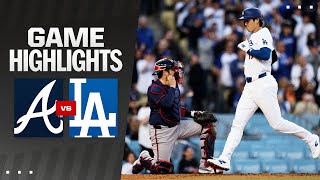 Braves vs Dodgers Game Highlights 5424  MLB Highlights [upl. by Kcirret]