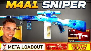 The NEW M4A1 SNIPER on Warzone Rebirth Island 🤯 META LOADOUT [upl. by Fenny]