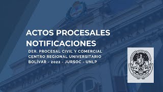 Actos procesales Notificaciones [upl. by Duffie599]