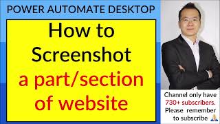 Part 33 How to Screenshot Part of a Webpage  Screen shots automationPower Automate Desktop [upl. by Enirok423]