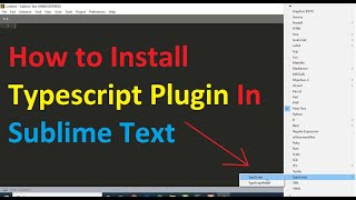 How to Install Typescript Plugin in Sublime Text [upl. by Thaxter]